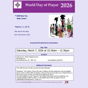 World Day of Prayer event poster