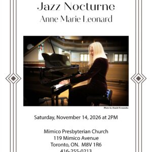 Anne Marie Leonard concert poster for performance on November 24, 2026