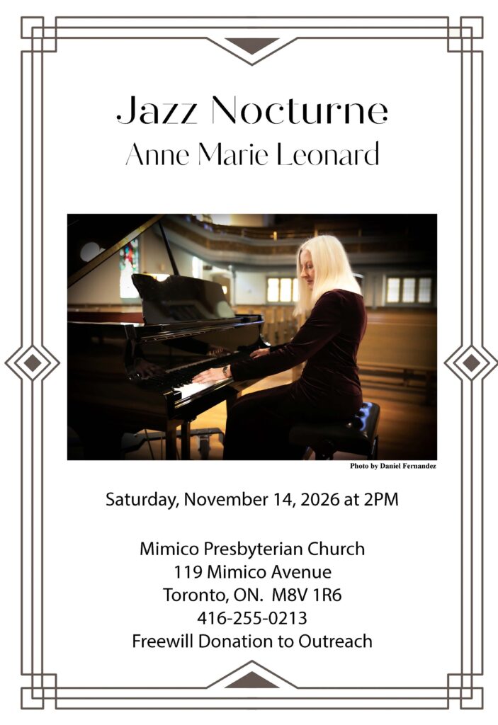 Anne Marie Leonard concert poster for performance on November 24, 2026