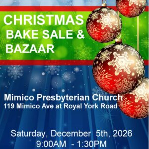 Annual Christmas Bake Sale and Bazaar poster